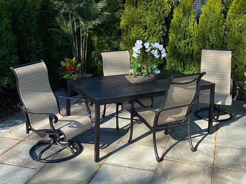 Best Patio Dining Sets Long Island, Style Selections Glenwood 5 Piece Patio Dining Set With Swivel Chairs