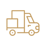 Gold Delivery Truck Icon