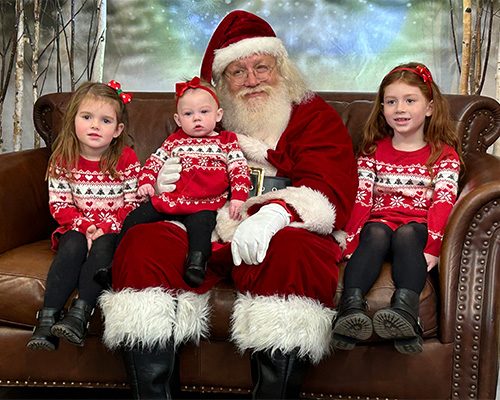 Santa Waving at Hicks Nurseries